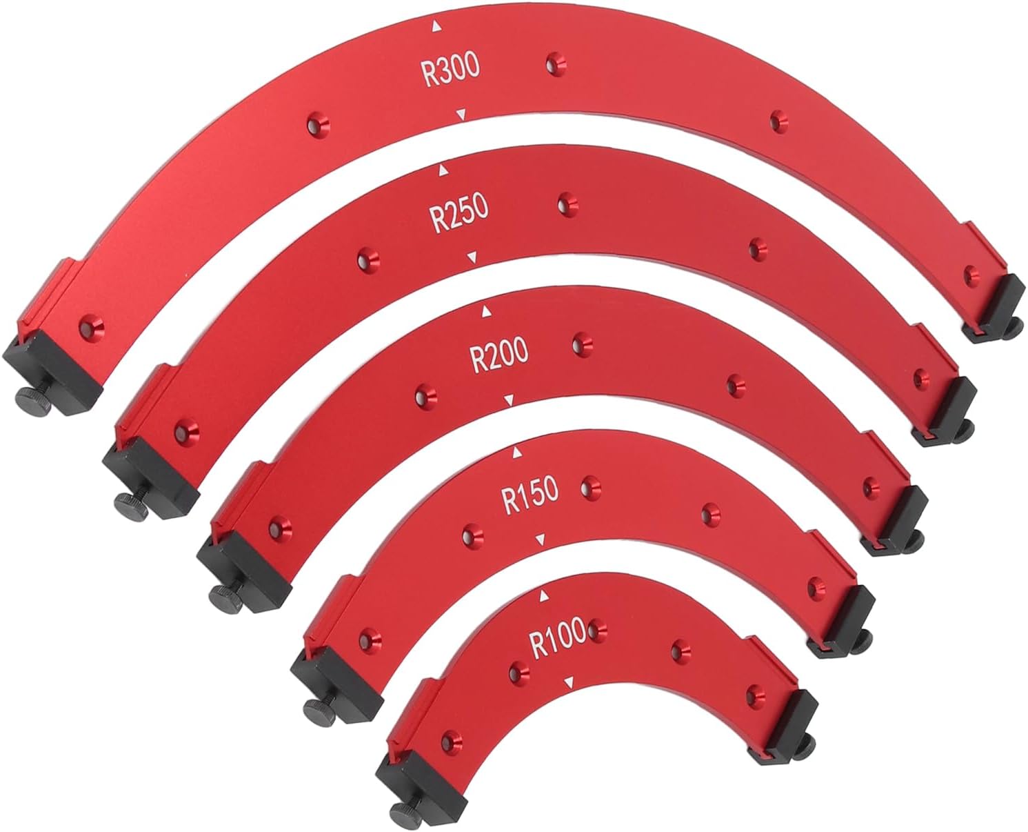 Eujgoov Aluminium Round Corner Jig Template Set Router Radius Templates for Woodworking Aluminum Arc Angle Positioning Routing