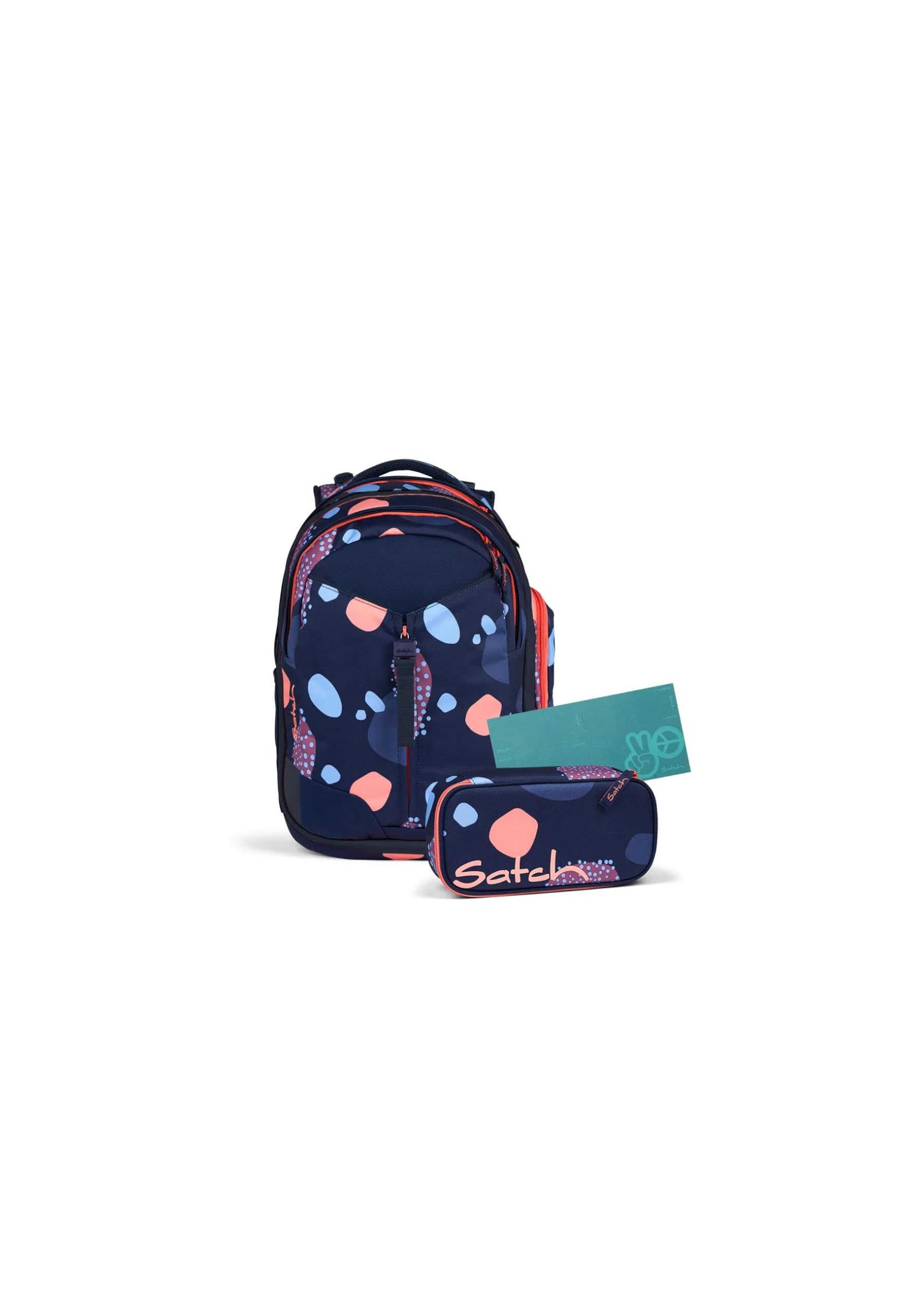 Satch Schulrucksack-Set Match Bundle Coral Reef - Dunkelblau | Ergonomisches 3-teiliges Set mit 35 L Stauraum, standfest und durchdachter Organisation für die 5. Klasse