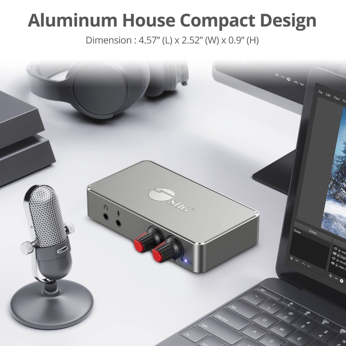 SIIG Tarjeta de captura de audio y video 4K, dispositivo de captura de video USB-C HDMI con control de volumen, grabación de juegos 4K 30Hz, transmisión en vivo (CE-H27311-S1)