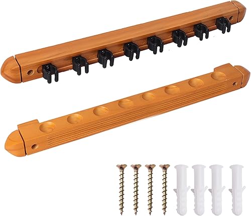 Miniatura 16 de GSE Games & Sports Expert 2-Piece 6/8/12 Billiard Pool Cue Rack Wall Mounted Holders, Billiard Cue Sticks Wall Rack Set