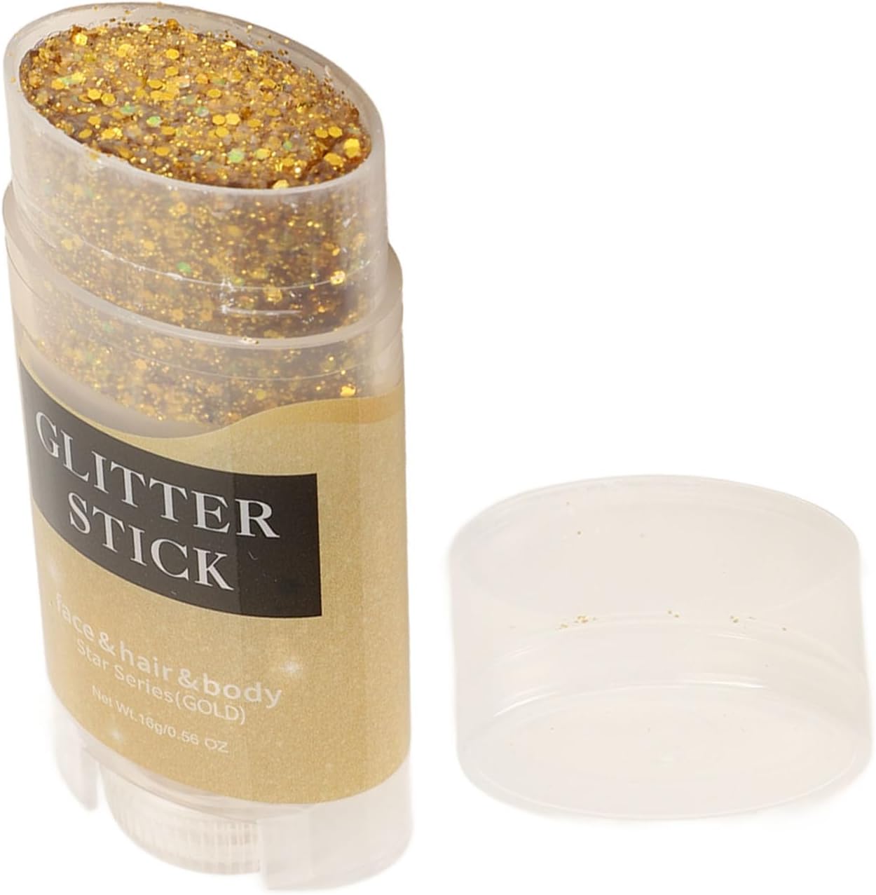 Gold body glitter stick, gold face body glitter gel, glitter makeup, easy to clean, holographic shine, thick sparkles, glittering face paint Gold body glitter stick, gold face body glitter gel, glitter makeup, easy to clean, holographic shine, thick sparkles, glittering face paint