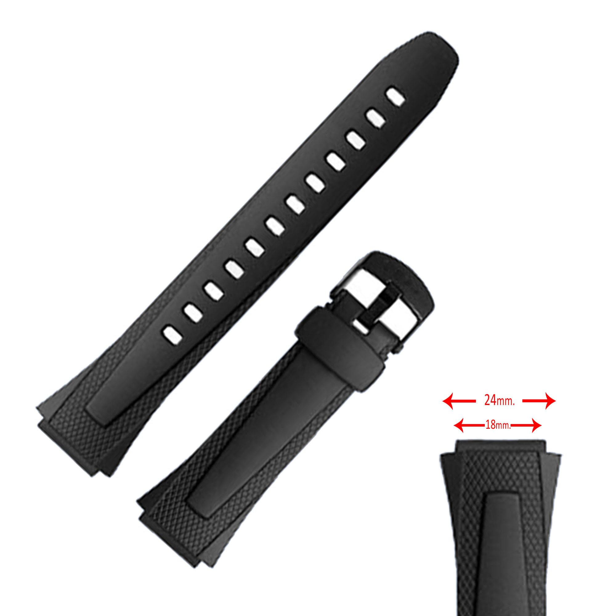 Pasek do zegarów kompatybilny z Casio W-752 - W-755 -W-753 Ref W752-10179406