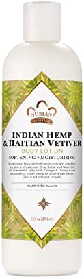 Nubian Heritage Body Lotion Indian Hemp & Haitian Vetiver for All Skin Types Made with Fair Trade Shea Butter, 13 oz