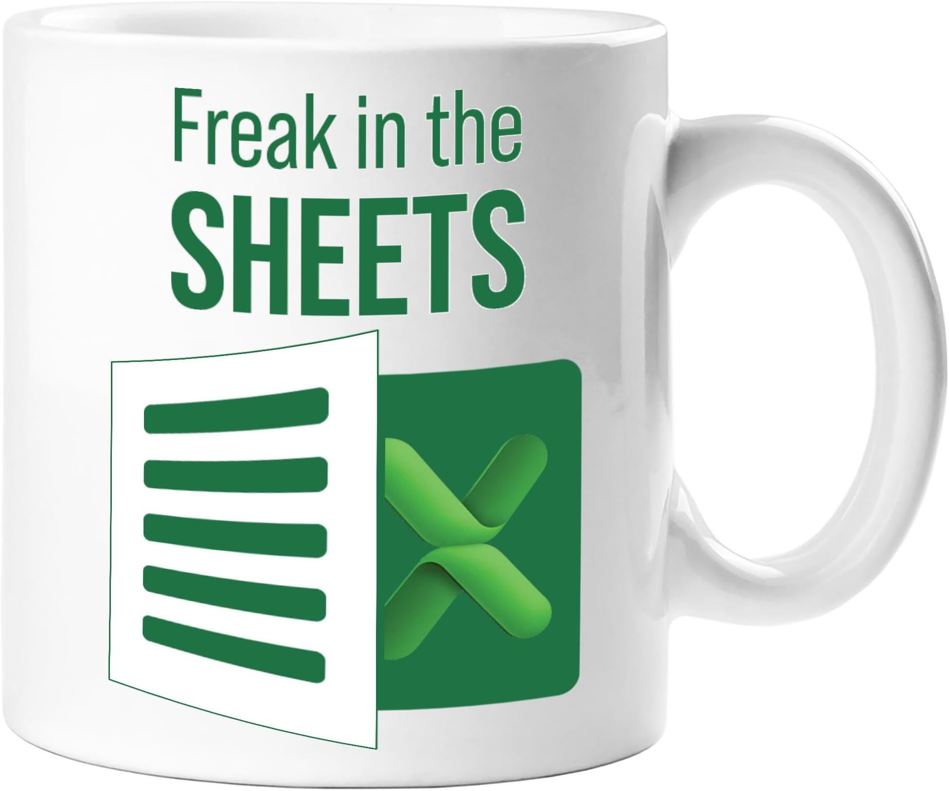 Freak In The Sheets Excel Mug, Funny Coffee Mug, Mug white