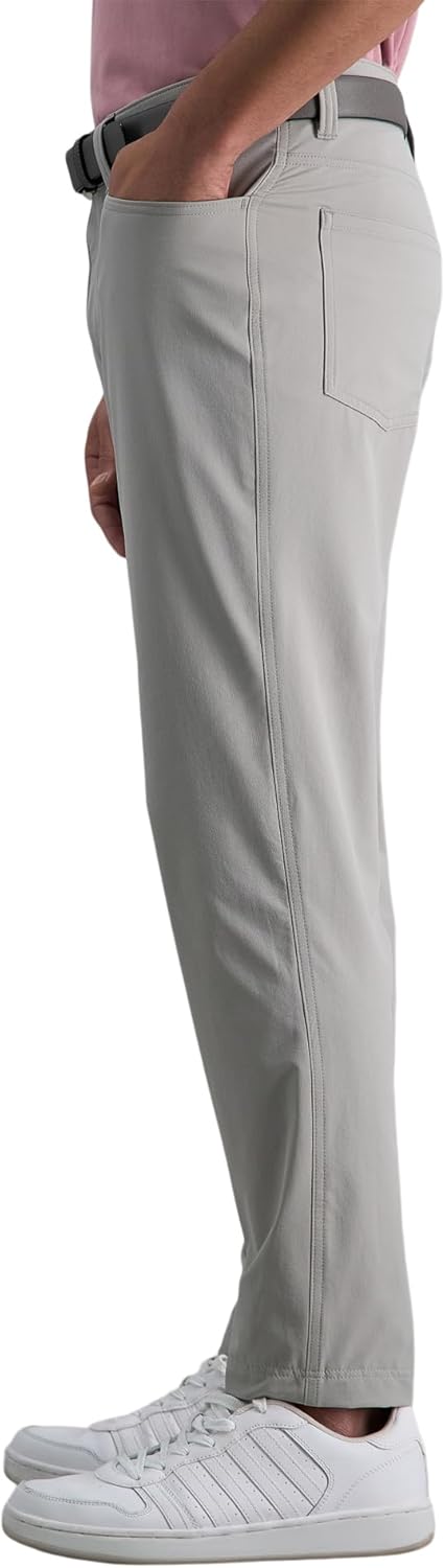 Haggar Mens Haggar Men's Sport Travel Performance Straight Fit 5-Pocket Stretch Casual Tech Pant - Image 3