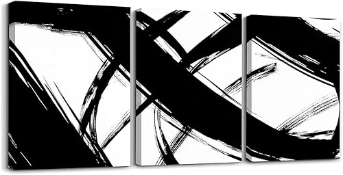 Miniatura 32 de Castle Fairy 3 piezas de arte de pared para decoración de sala de estar, líneas geométricas, decoración de pared para dormitorio, decoración de