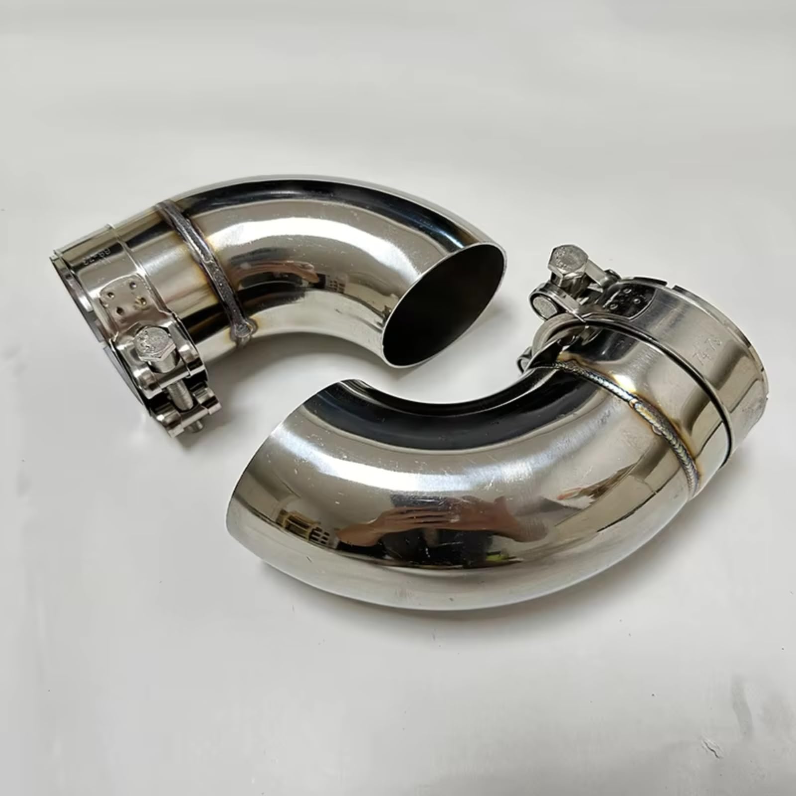 Tubo De Cola De Coche Repuestos Para Automóviles Supresor De Tubo Escape Conexión Codo Salida Acero Inoxidable Cola Tubo Escape(77mm)