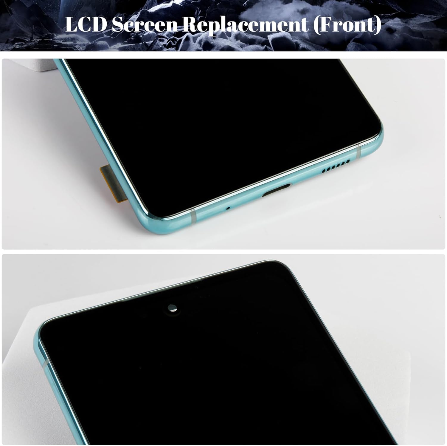 OLED for Samsung Galaxy S20 FE 5G LCD Screen for Samsung S20 FE 5G Screen Replacement SM-G781B Display Touch Digitizer Assembly Repair Kits with Frame(Support Fingerprint Function) (Green)