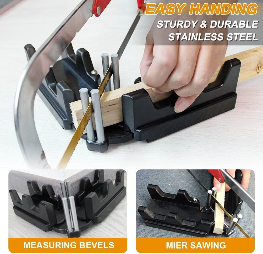 2-in-1 Mitre Measuring Cutting Tool, Measuring and Sawing Mitre Angles Cutting Tool for Home Improvement, Carpentry Work — view 6
