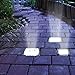 Solar Glass Brick Light - Solar Ice Cube LED Light - Crystal Brick Stone Lamp Garden Courtyard Pathway Patio Pool, Decorative Christmas Festives Ice Rock Cube Lights (4PCS White)