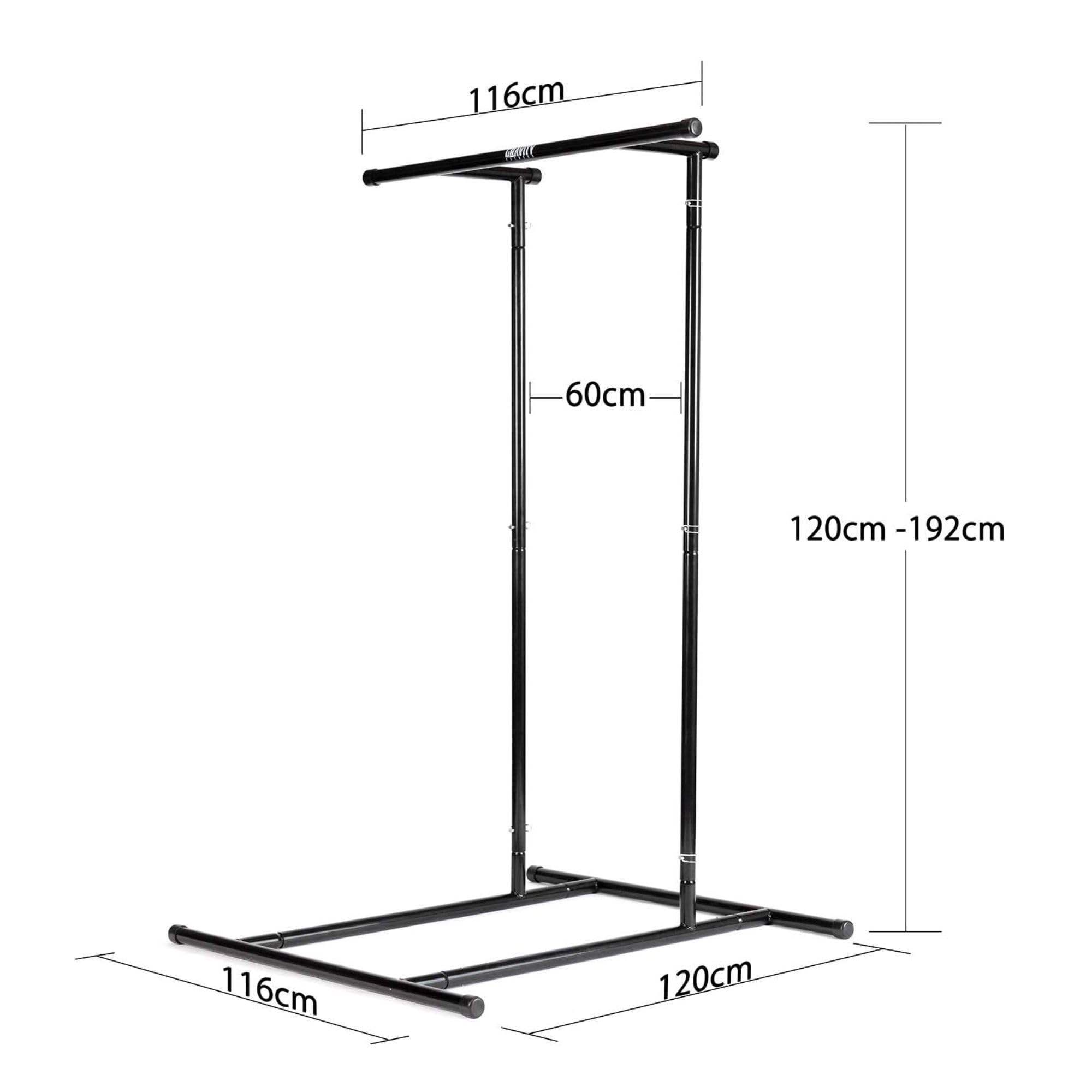 Gravity Fitness Drążek do podciągania - przenośny stojak do podciągania sprzęt do domowej siłowni, kalisteniki i trening masy ciała - regulowany stojak do podciągania i stacja do zanurzania