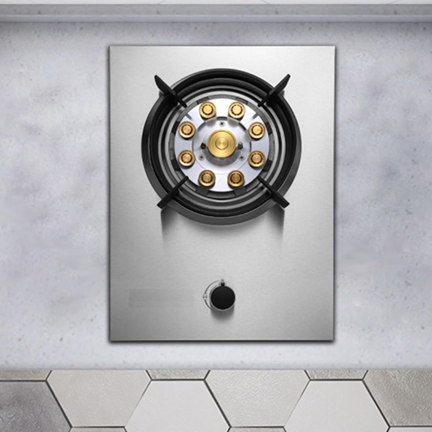 Gas Stove 1 Burner,Portable 5.5KW Cooker,Gas/LP Conversion,Stainless Steel Catering Indoor Regulators,with Flameout Protection,for Home Kitchen(LPG)