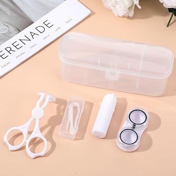 Contact Lenses Applicator Tool Set, Contact Lens Applicator Tool with Eye Opener for Contacts, Contact Helper Insert/Remover, Tweezers, Soft Contact Lens Applicator Tool and Case
