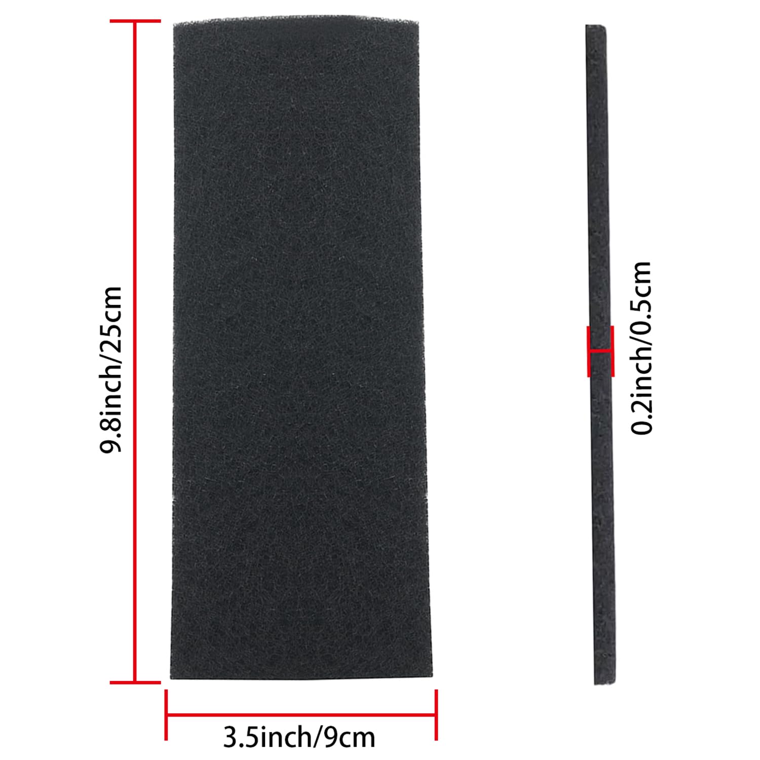 6 PCS Replacement Activated Carbon Filters Compatible with Trash Robots 98x35x02 Inches Cat Litter Box Toilet Fresh Scent Machines Used for Absorbing Cat Litter Box Odors - image 4