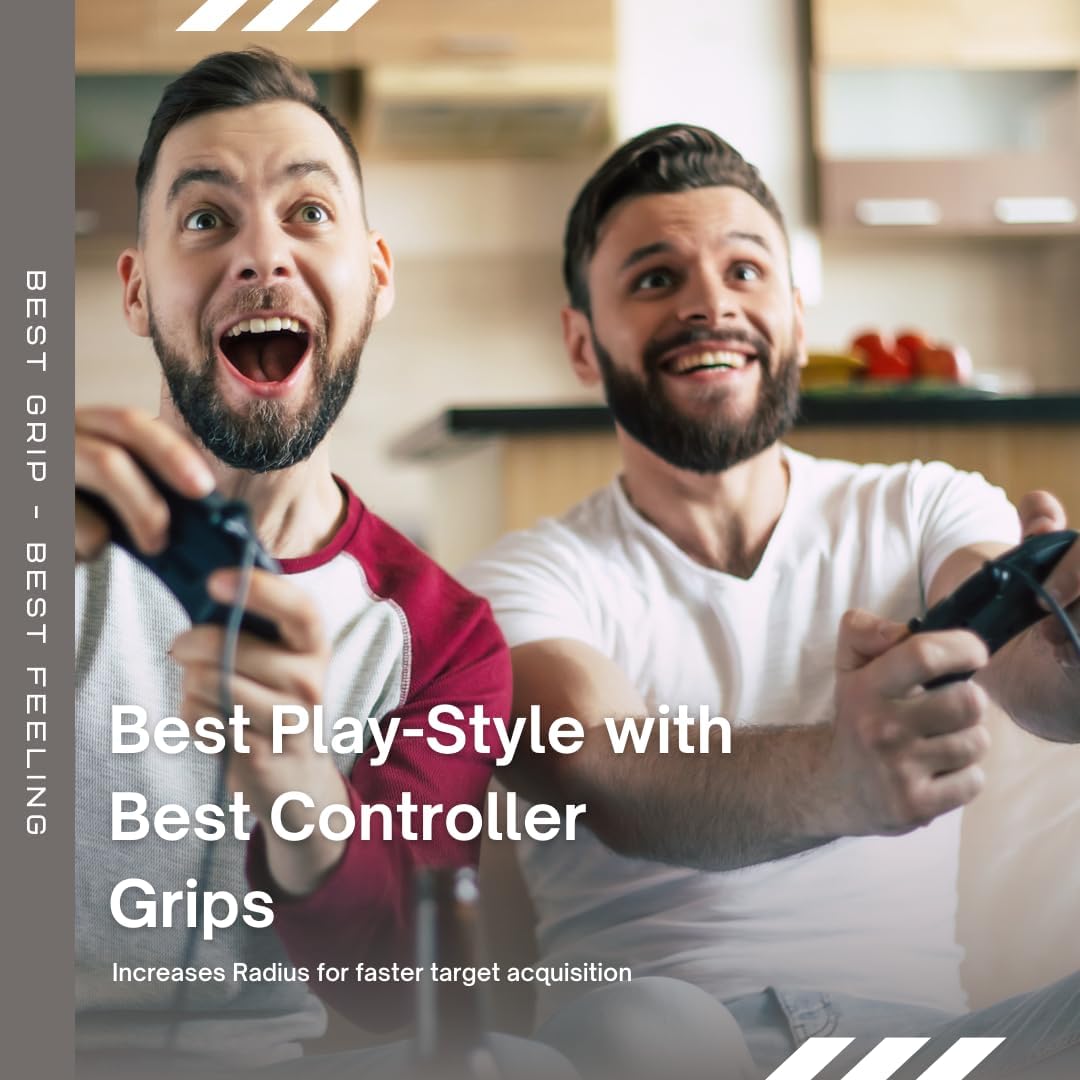 Silicone Thumb Grips for Nintendo Switch, PS2, PS3, PS4, PS5, Xbox 360 & Xbox One Controller (Grey)