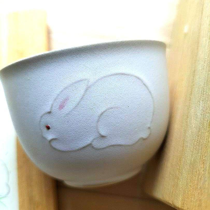 陶器 兎 こうだい 5セット 器 食器 中皿 陶器 うさぎ柄 5客セット 月