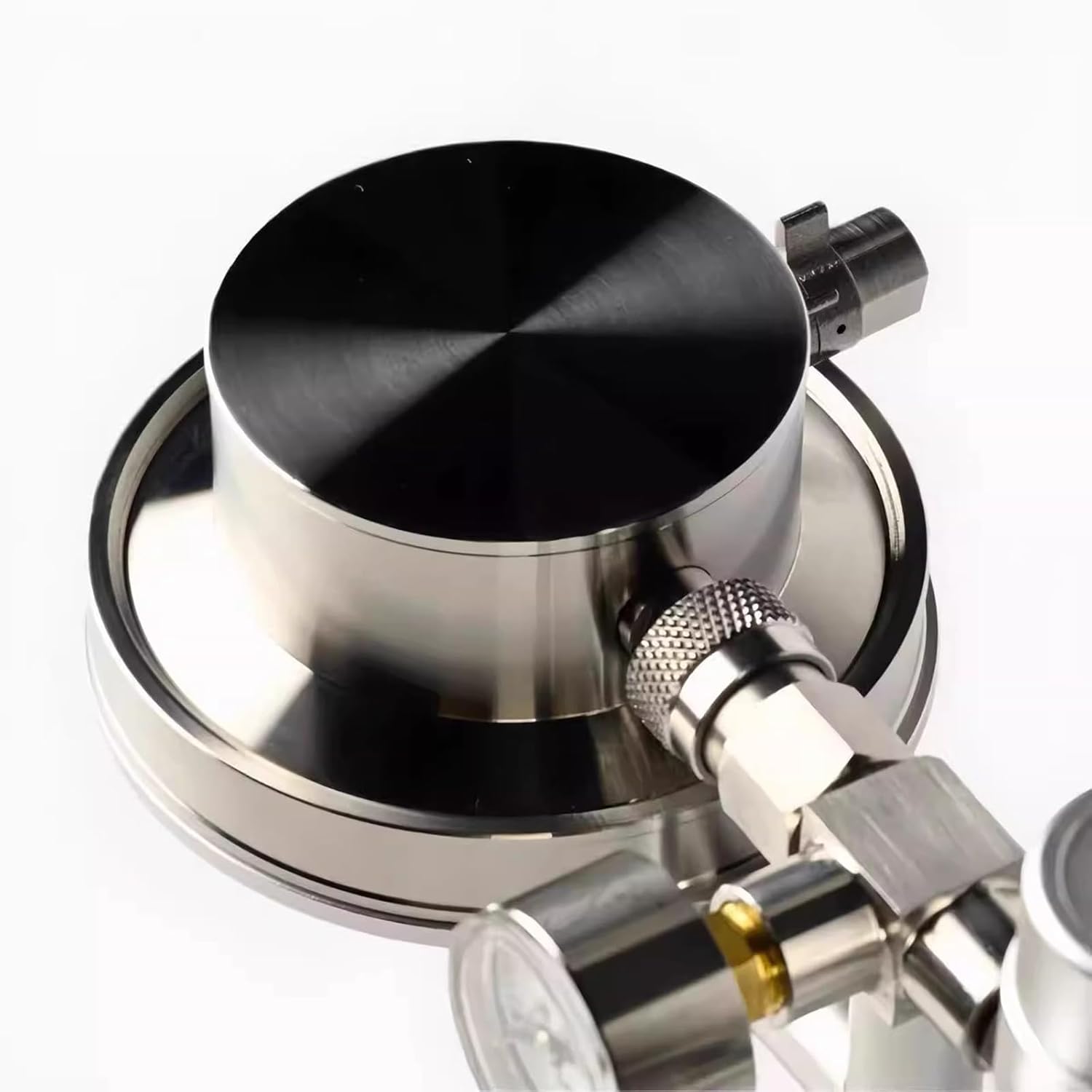 Pneumatic Coffee Machine, 58mm Stainless Steel Coffee Maker, 9 Bar Fast Extraction, With Pressure Gauge & Pressure Relief Valve, For Home, Camping, Travel