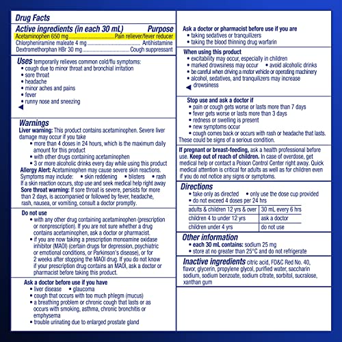 Vicks NyQuil, Alcohol Free, Cough, Cold & Flu Relief, Sore Throat, Fever & Congestion Relief, Berry, 12 Fl Oz - Image 3