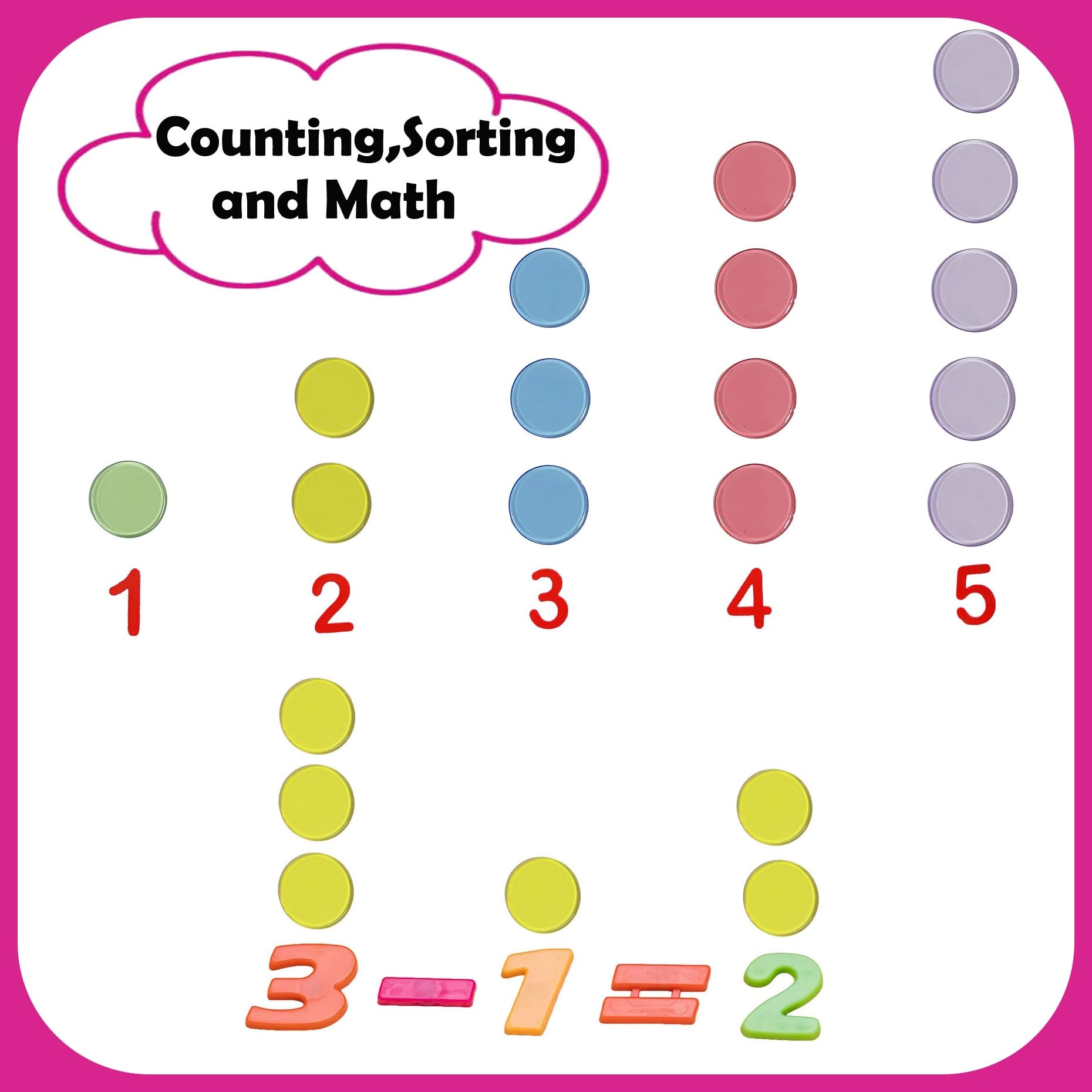 AiFanS 600 Pieces 3/4 Inch Bingbo Chips - Translucent Counting Chips with Portable Jar, 6 Vibrant Colors for Educational Games, Sorting & Counting Activities - Image 6