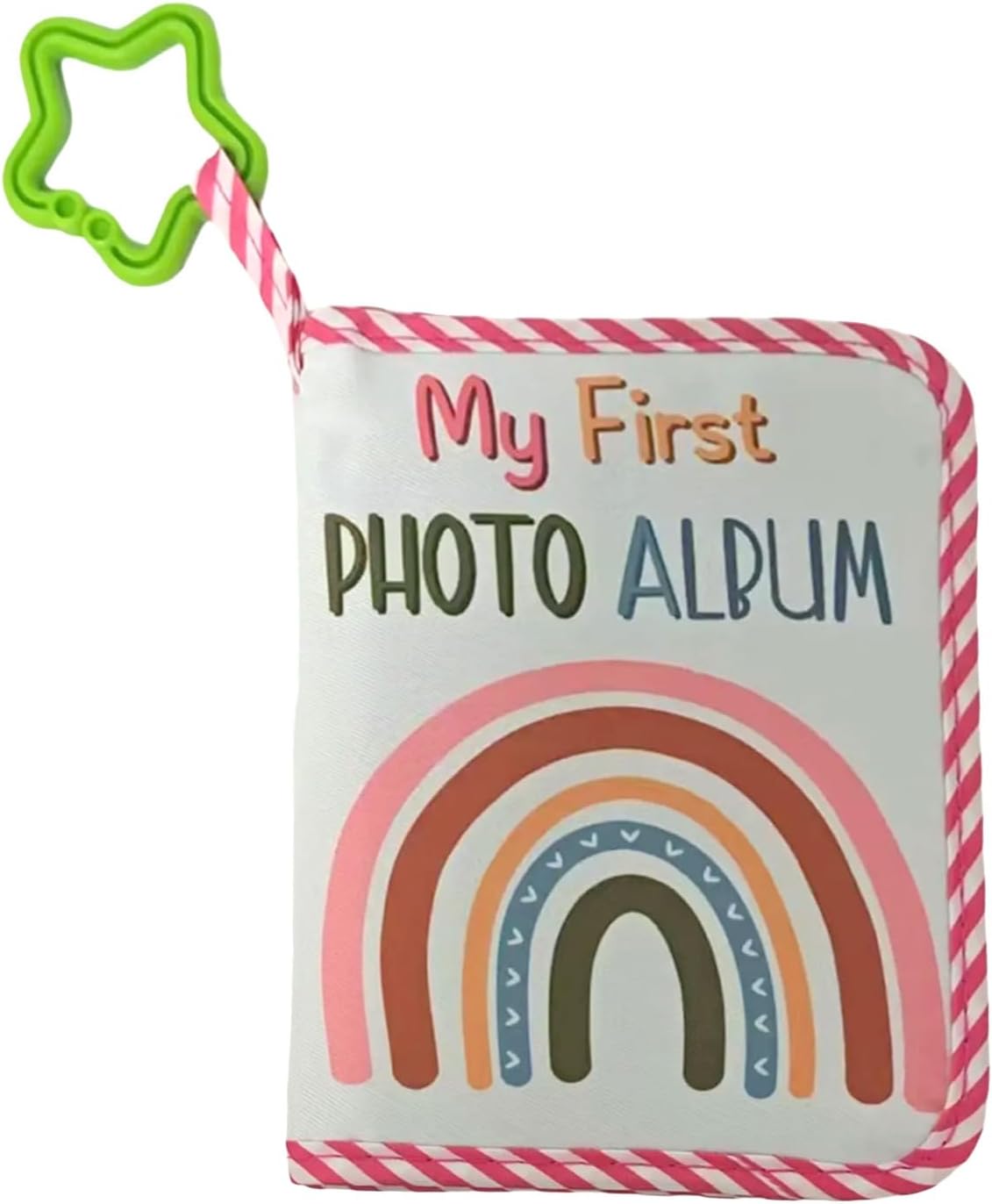 Memory Book For Baby Boy Or Girl Timeless First 5 Year Soft Oxford Fabric Holds 4x6 Images Portable Souvenirs Rainbow For Toddler Friendly Fabric Photo Album