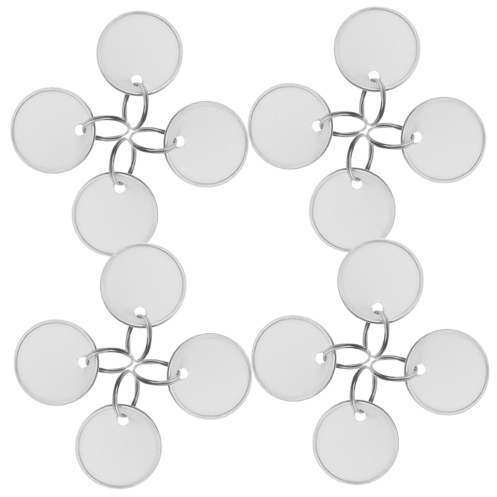 BESPORTBLE Etichette Portachiavi Con Anelli Etichette Identificative Grandi Per Bagagli Etichette Con Piatte E Piccole Per Valigie Divise Con Anelli Portachiavi Con Etichette
