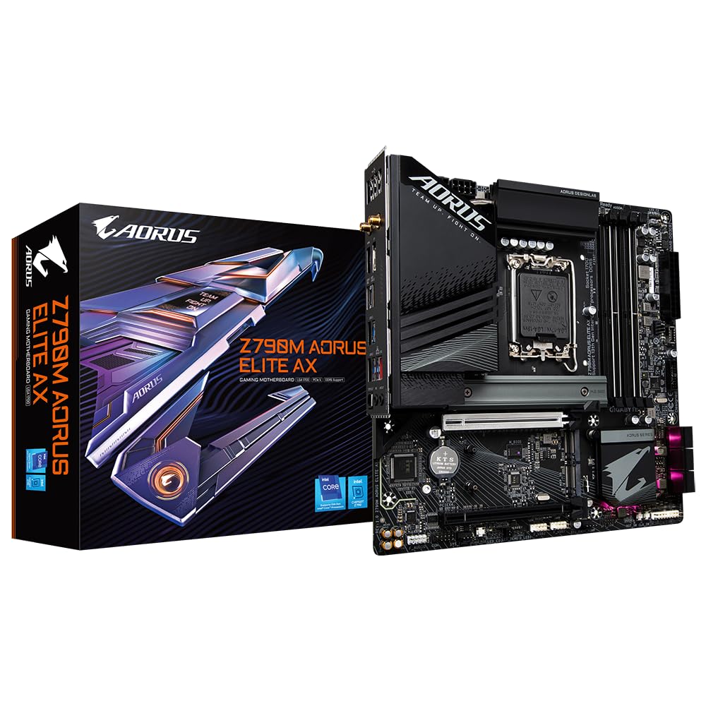 GIGABYTE Z790M Aorus Elite Ax Lga1700 Micro ATX DDR Motherboard (Z790M-Aorus-Elite-Ax)