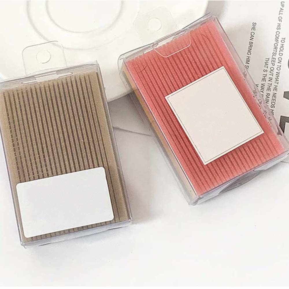 10 Pcs Coffee Bangs Posts, Square Plastic Paste Hair Pads, Easy-to-Use Hair Styling Tools and Grippers for Barbers - Clips and Barrettes Hair Accessories
