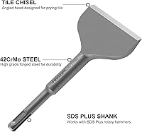Vista 2 de Firecore 3 en SDS Plus cincel Bit Cincel inclinado en ángulo para taladro martillo 42CrMo herramienta de eliminación de azulejos para hormigón