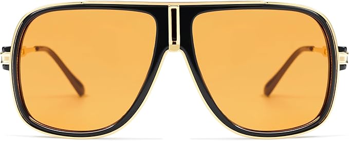 Retro Aviator Sunglasses for Women Men Oversized 70s 90s Square Womens Mens Sunnies AP3683