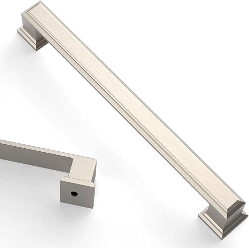 Vista 114 de Asidrama 10 Pack 7.5 Inch(192mm) Brushed Brass Cabinet pulls Kitchen Cabinet Handles, Cabinet Pulls Kitchen Cabinet Hardware for Cupboard Drawer