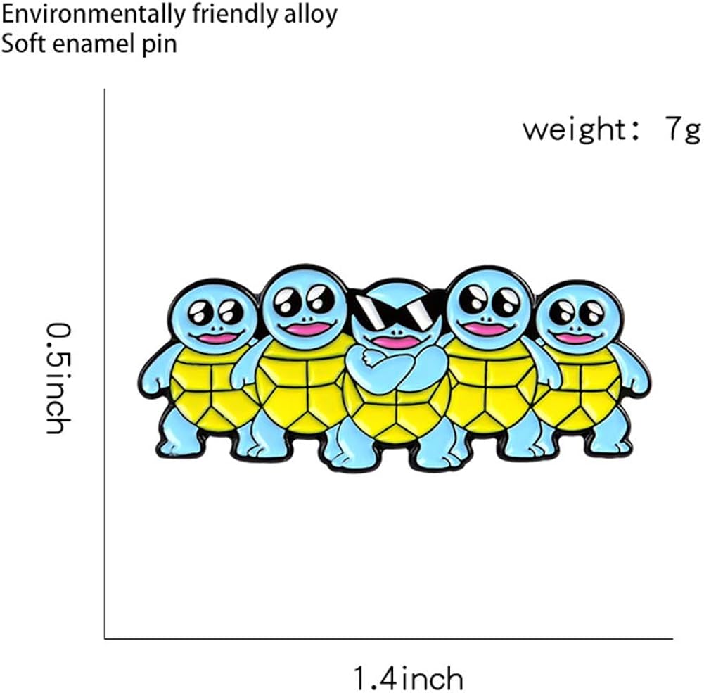 Funny Sunglasses Tortoise Squad Enamel Pin : Clothing, Shoes & Jewelry