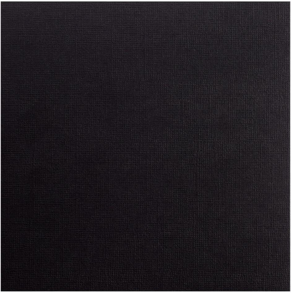 Florence Cardstock Textured - Coloured Card Making Supplies 6 x 6 inch - Black - 24 Sheets - Coloured Paper for Scrapbooking, Card Making and Other Paper Crafts - 216 gsm