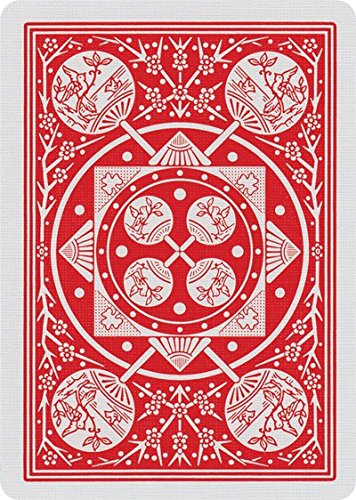 Tally-Ho Fan Bicycle cartouche de 12 jeux rouges au fini lin traditionnel