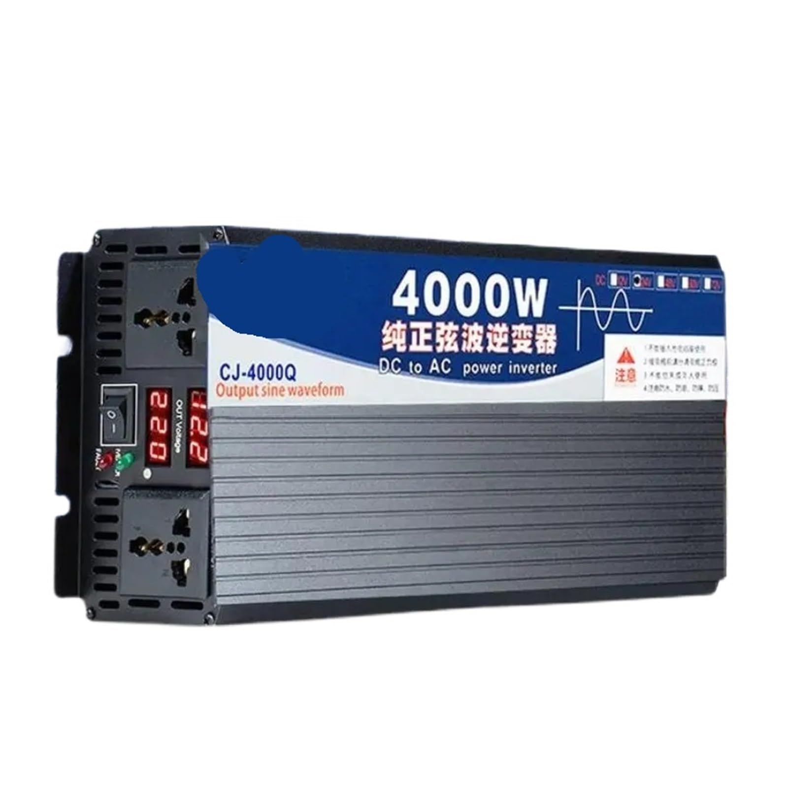 Inversor de Potencia, Inversor de onda sinusoidal pura de CC 12/24/48/60 V/72 V a CA Inversor de corriente for automóvil Inversores solares(2200W,60V_60HZ)