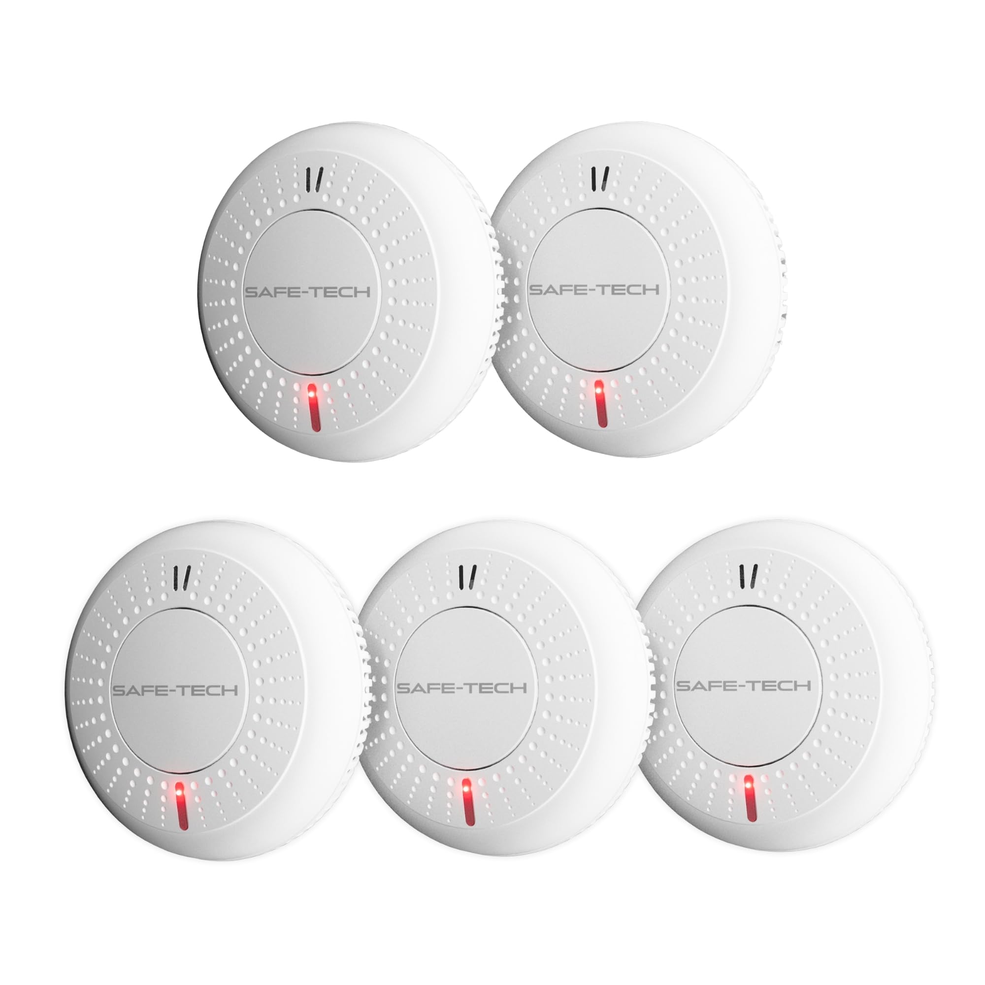 Safe-Tech Interlinked Smoke Alarm 5 Pack With 10 Year Sensor And Sealed Tamper-Proof Battery from B&Q