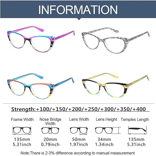 Miniatura 3 de Lentes de lectura para mujeres y hombres, ultraligeros, protección ocular, lentes de lectura elegantes y cómodos para presbicia