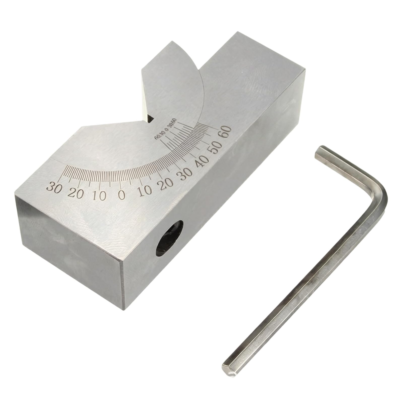 AP25 Adjustable Degree Gauge for Woodworking, Steel Setup Tool with Engraved Scale and L Wrench for Lathe and Workshop Alignment Tasks Milling Gauge