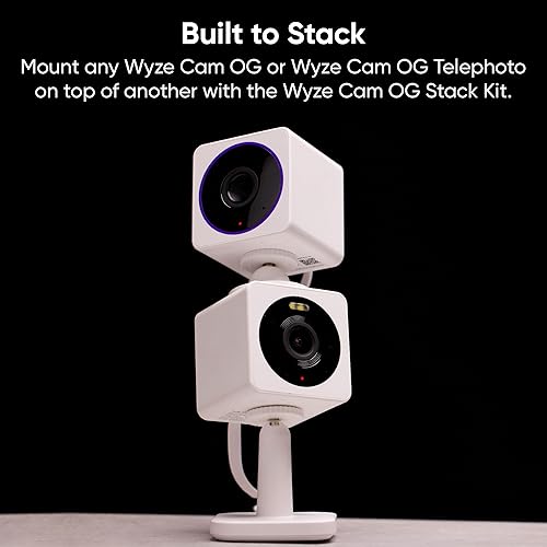 Vista 16 de WYZE OG Cámaras de seguridad wifi para exteriores, para la casa, para interior, visión nocturna a color, con foco, audio bidireccional, Negro
