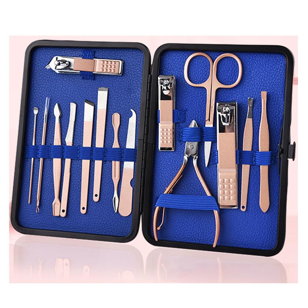 Set di 15 Pezzi per Manicure e Bellezza, forbicine per Unghie Portatili, Strumenti multifunzionali per la casa