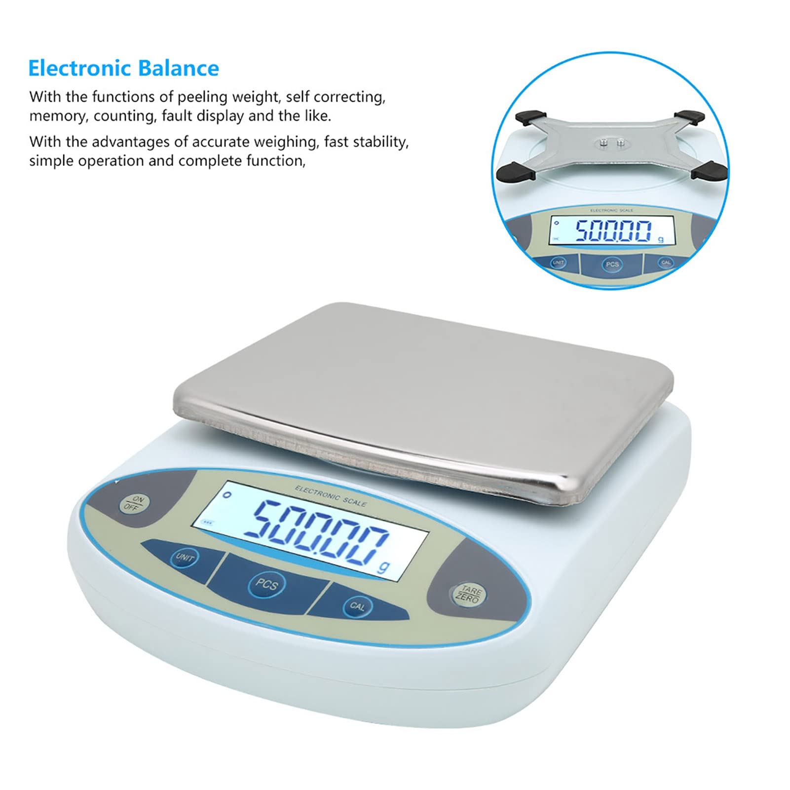 5000g 0.01g Cyfrowa Waga Precyzyjna Laboratoryjna Elektroniczna