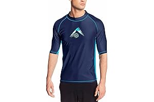 Mens Mercury UPF50+ Short Sleeve Sun Protective Rashguard Swim Shirt