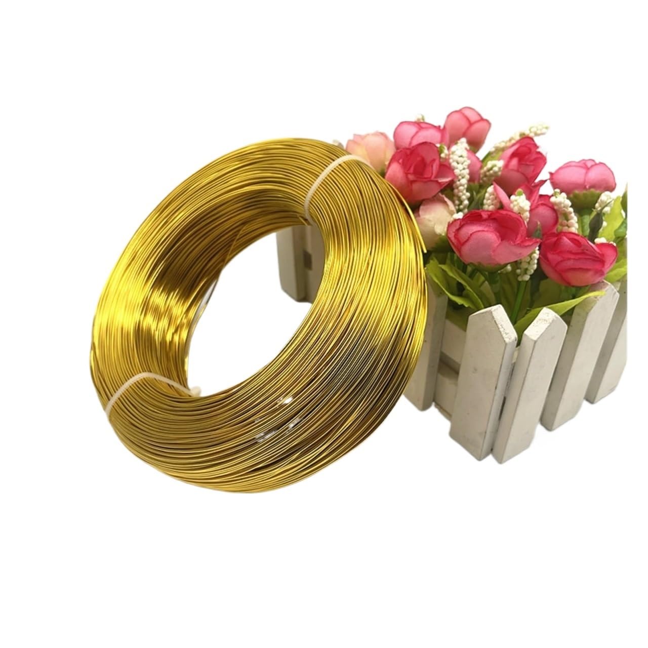 KXCVBNKLJ Aluminium-Basteldraht, Biegbarer Aluminium-Basteldraht, mehrfarbig, 0,8–3, mm, 500 g Rolle for die Schmuckherstellung(01,1.5mm(100m))