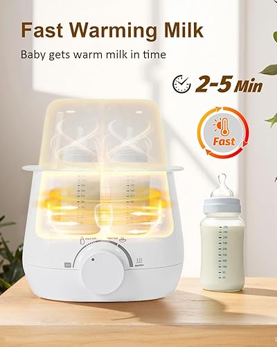Miniatura 2 de Calentador de biberones, calentador rápido de biberones para leche materna o fórmula, calentador de leche 8 en 1 para bebé, control inteligente de