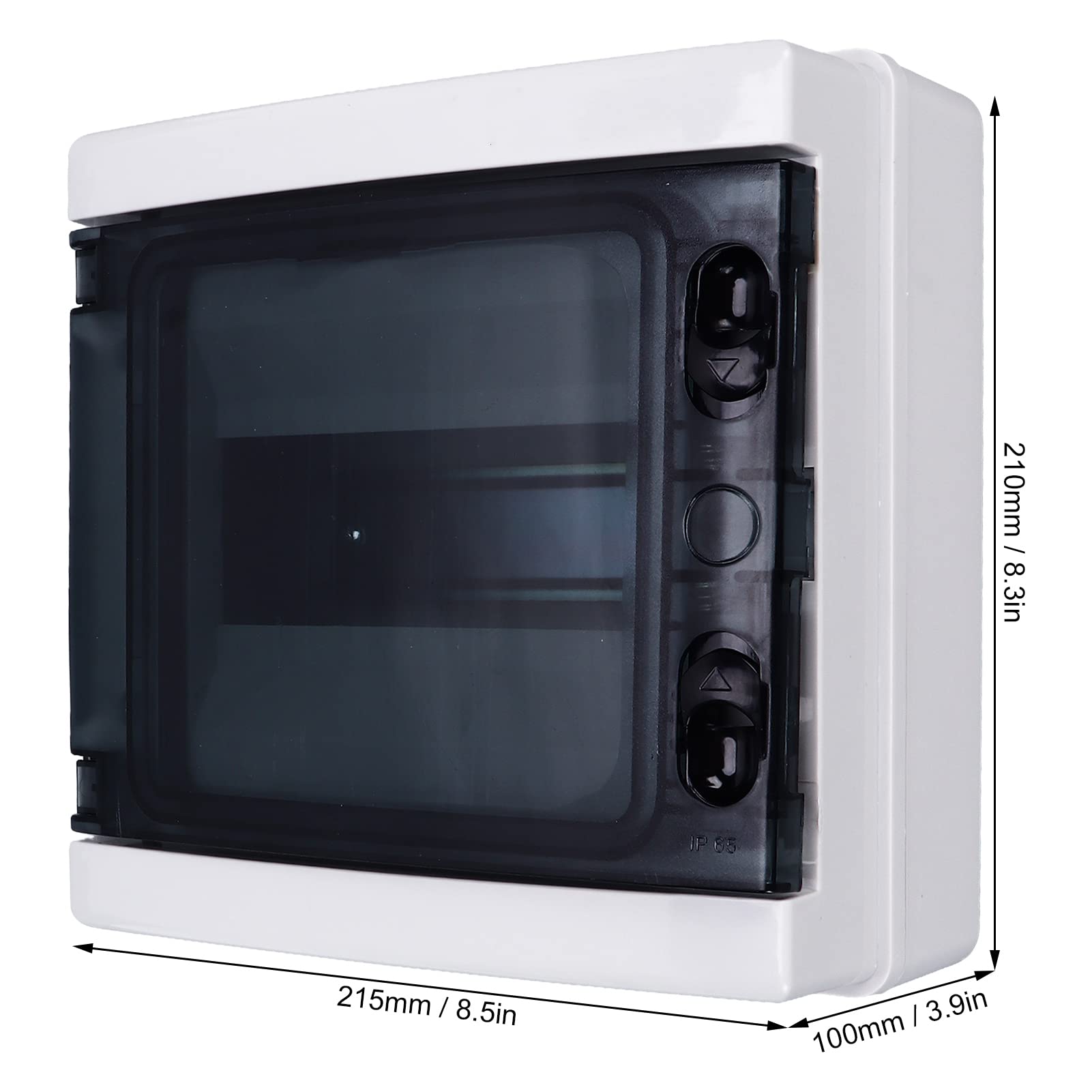 Scatola Di Distribuzione Elettrica Impermeabile IP65 8 Vie - 20x15,5x9 Cm Con Coperchio Trasparente Per Esterni/Interni - 2