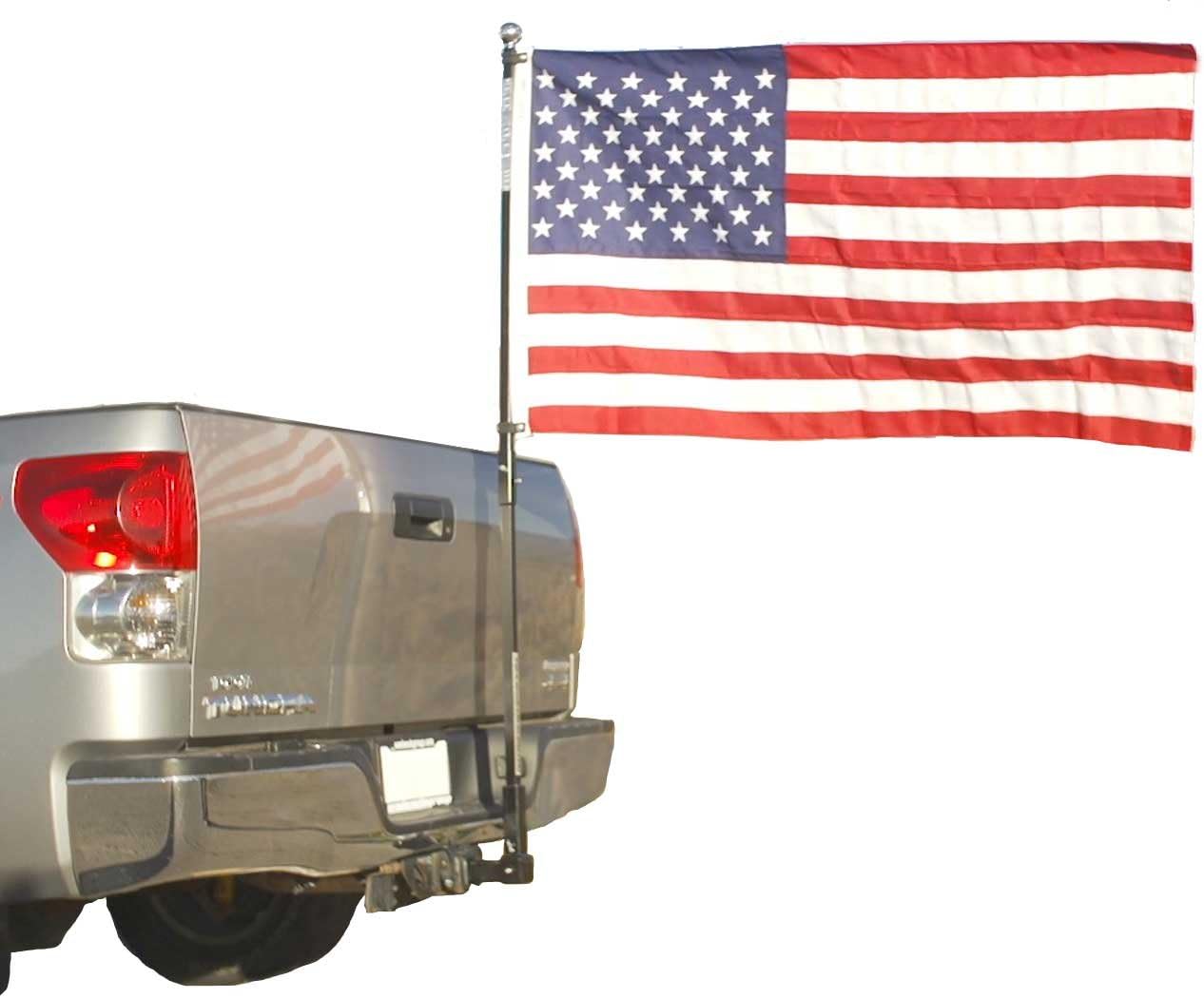 Flag Pole to Go for Trucks - Pole Mounts to Hitch