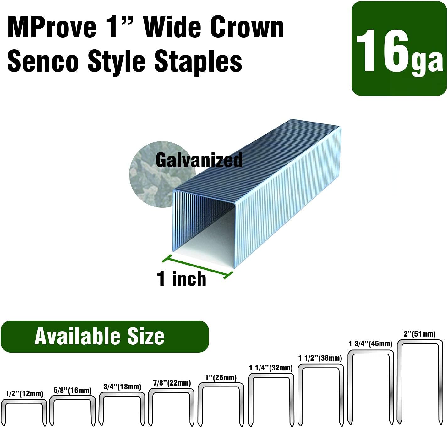 Prоmо Dіѕсоunt Uр Tо 70% оƒƒ Mprove 1 Inch 16 Gauge Staples - Galvanized Wide Crown Senco Style by 1-3/4 in Length [5,000 Staples]