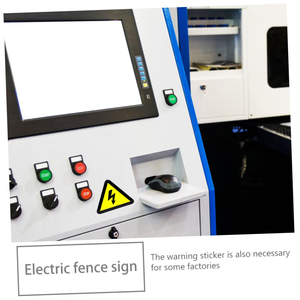 Amosfun 15pièces Panneau Électrique Autocollant Avertissement De Décharges Électriques Pour Équipement Lot De Étiquettes Indicateur De Sécurité Sans Texte