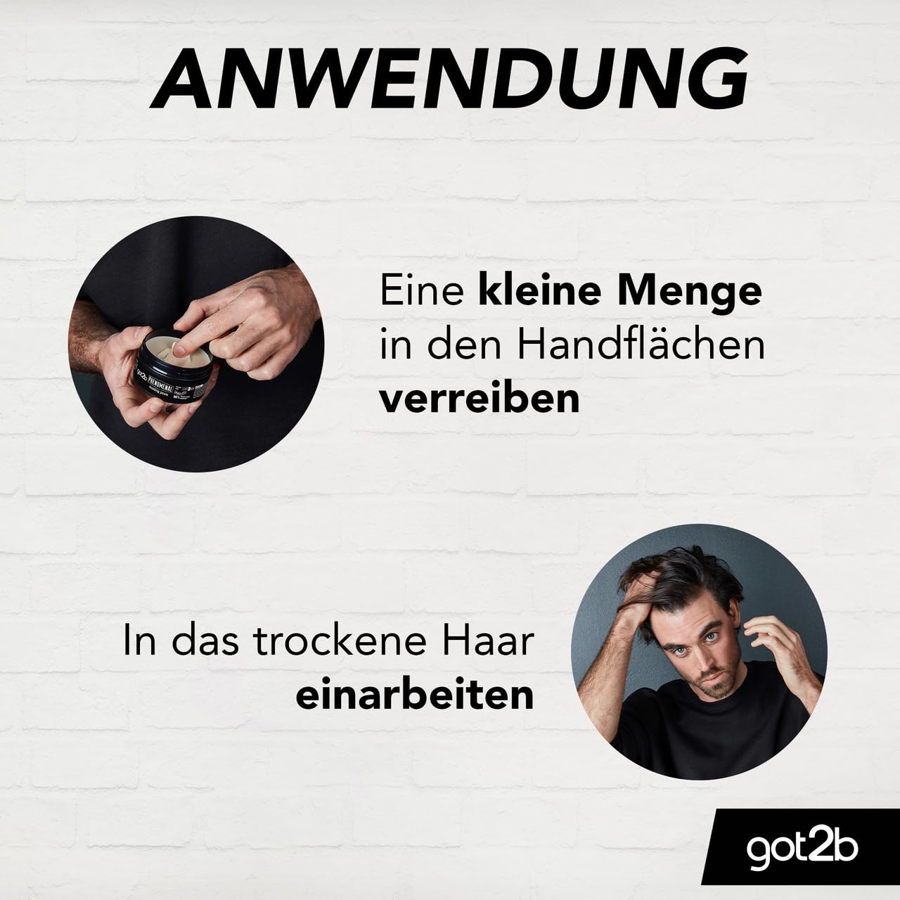 got2b Schwarzkopf Phenomenal Forming Paste Halt 3 (6x 100 ml), Haarwax für Männer verleiht einen phenomenalen Barbershop Style, Styling Gel für starken Halt & natürlichen Glanz
