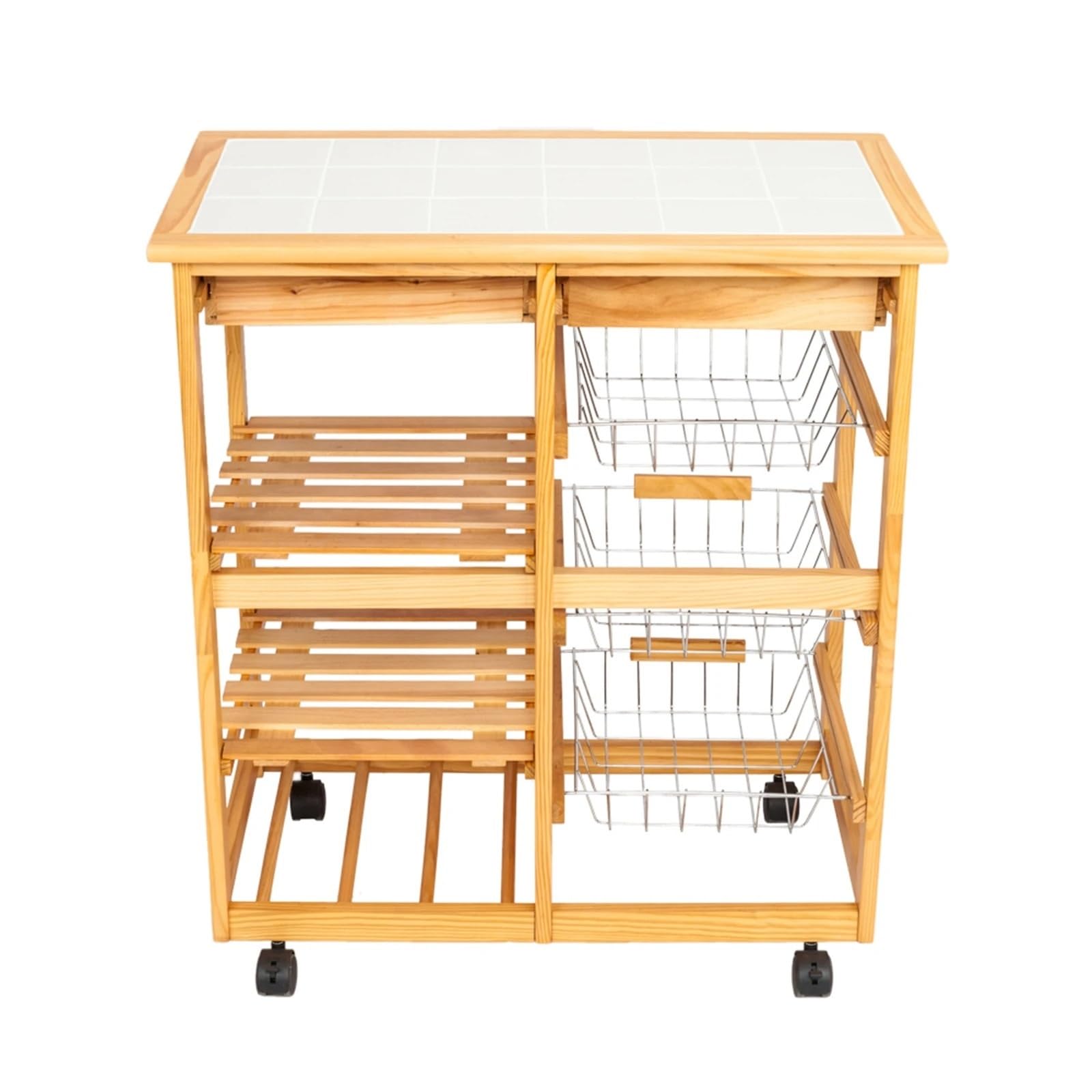 Carrello multiuso da cucina Carrello for cucina e sala da pranzo, scaffale portaoggetti rimovibile a 2 cassetti con ruote girevoli, carrello da cucina, carrello for organizzare la cucina Carrello di s