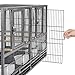Yaheetech Double Story Divided Breeder Bird Cage for Small Parrots Parakeets Canaries Cockatiels Lovebirds Finches Budgies Quaker, Black
